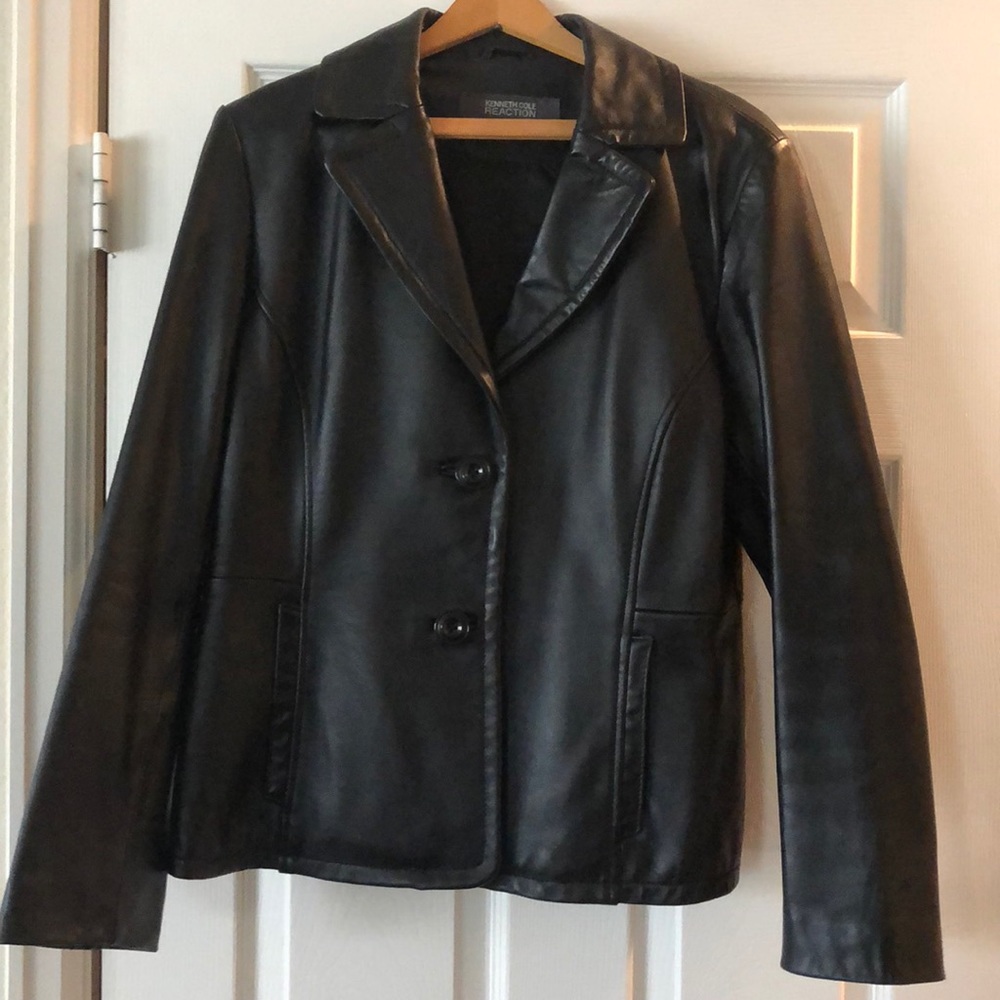 Women’s Kenneth Cole Black Leather Jacket